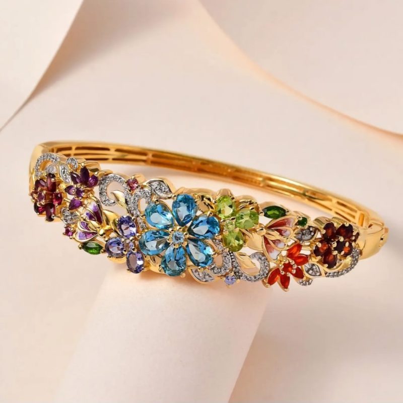 gemstone bangle bracelet