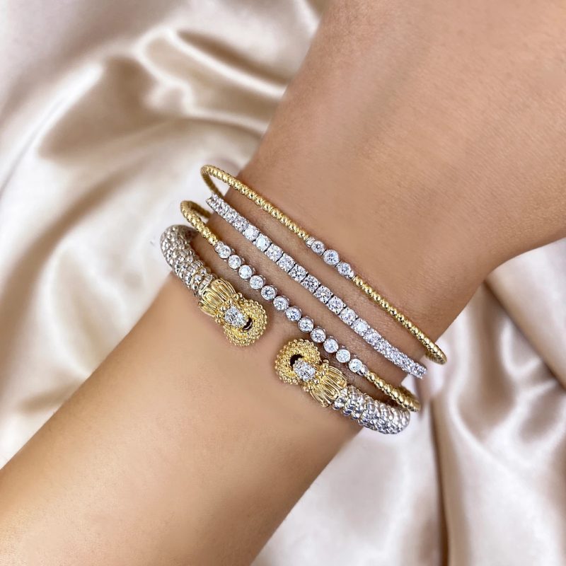 two tone bangle bracelet
