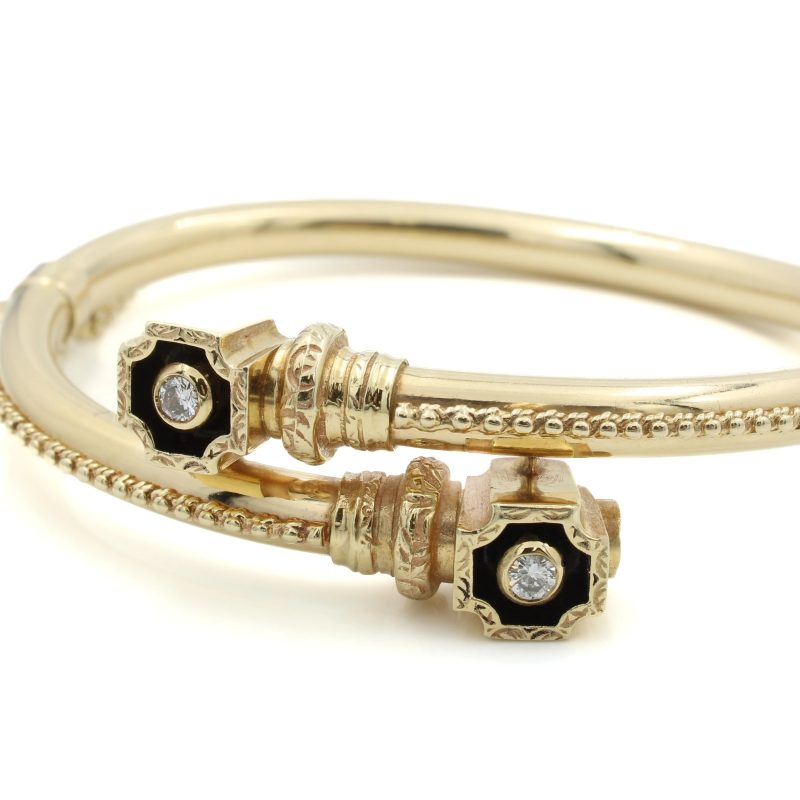 vintage 14k gold bangle bracelets