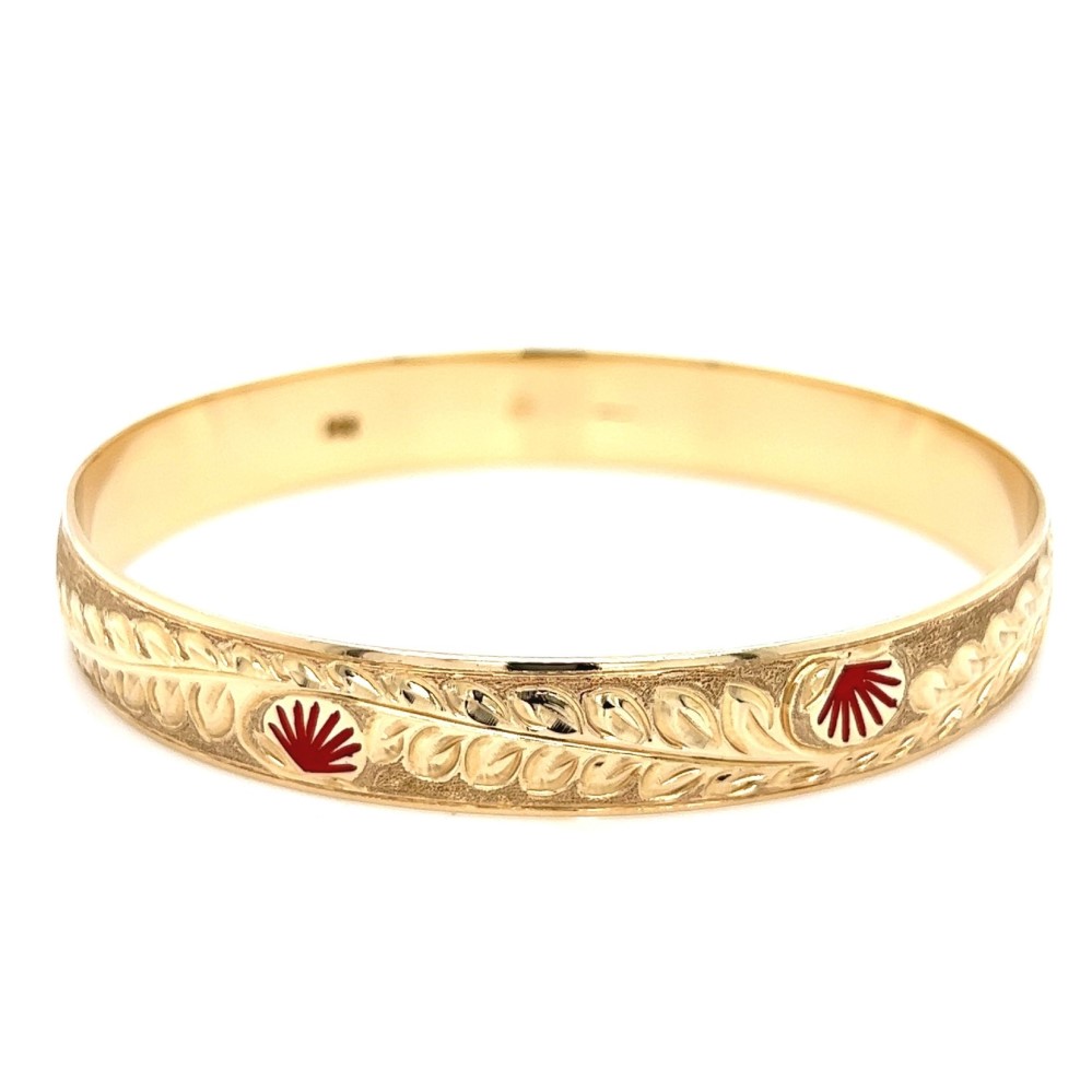 14k solid gold bangle