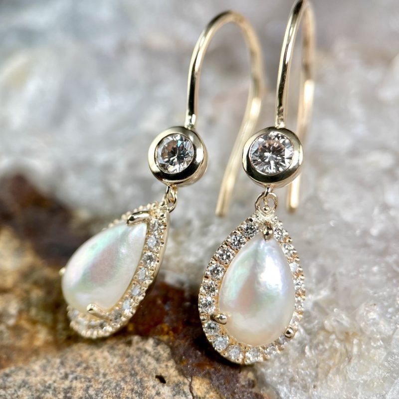 pearl drop earrings