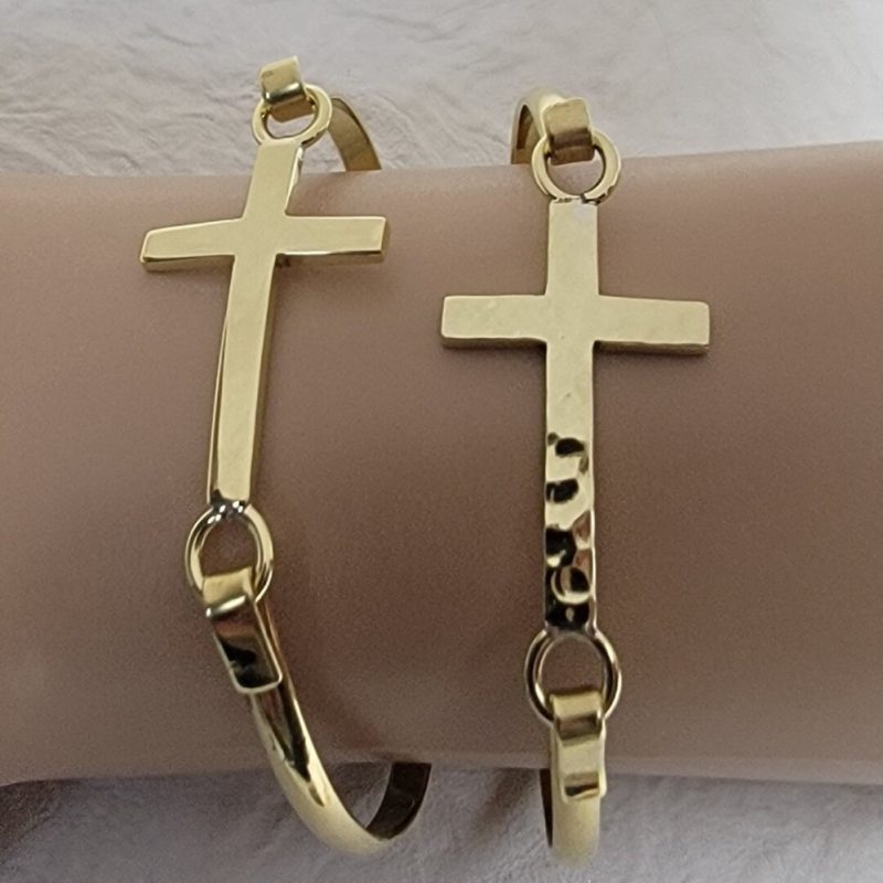 cross bangle bracelet
