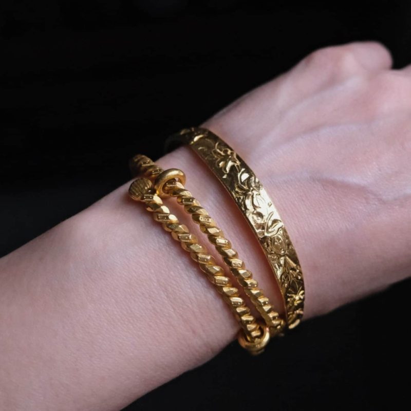 24k gold bangle bracelet