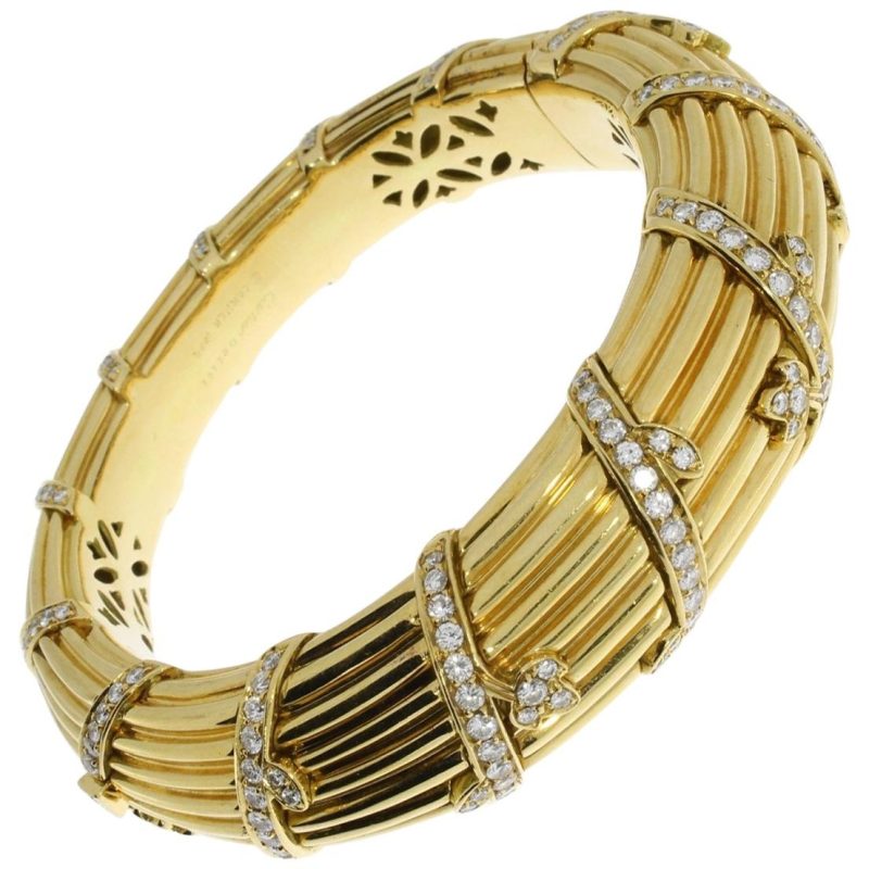 gold diamond bangle