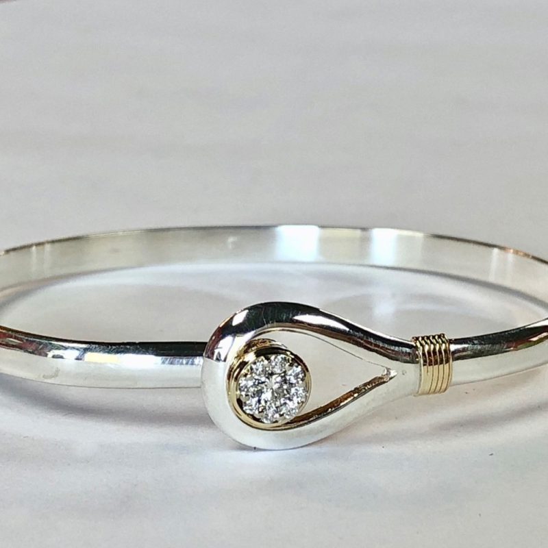 bangle bracelet with diamonds