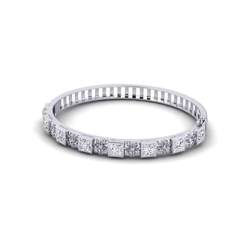 lab diamond bangle