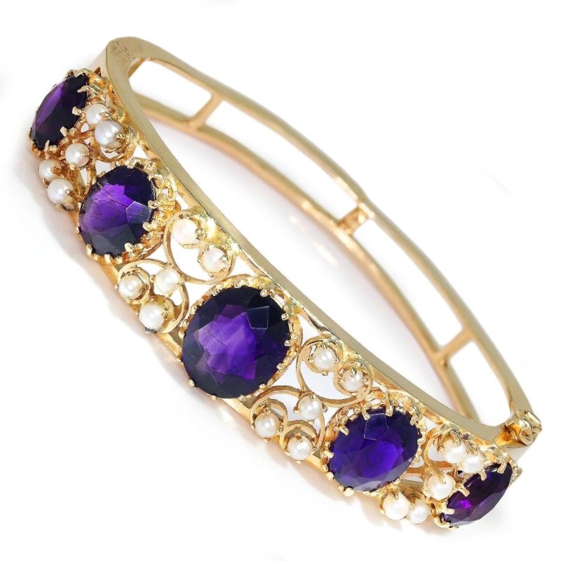 amethyst bangle bracelet