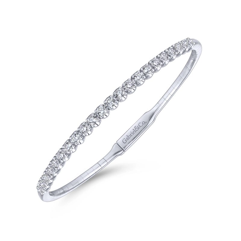 white gold diamond bangle