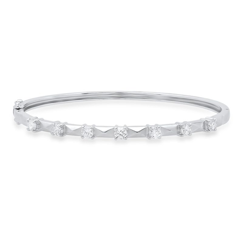 white gold diamond bangle bracelet