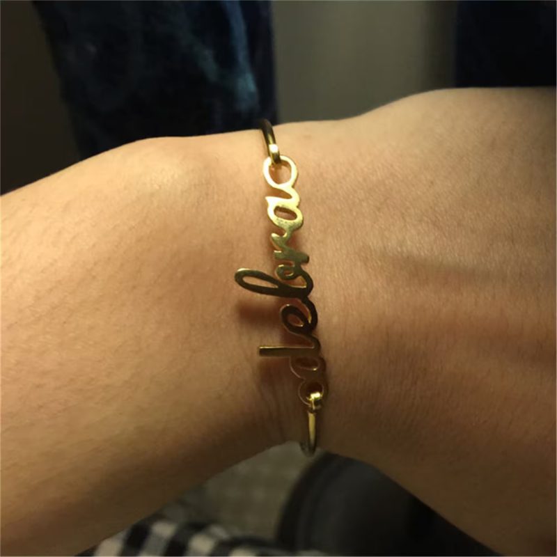 personalized bangle bracelet