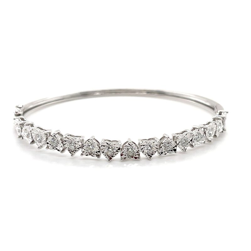 white gold diamond bangle