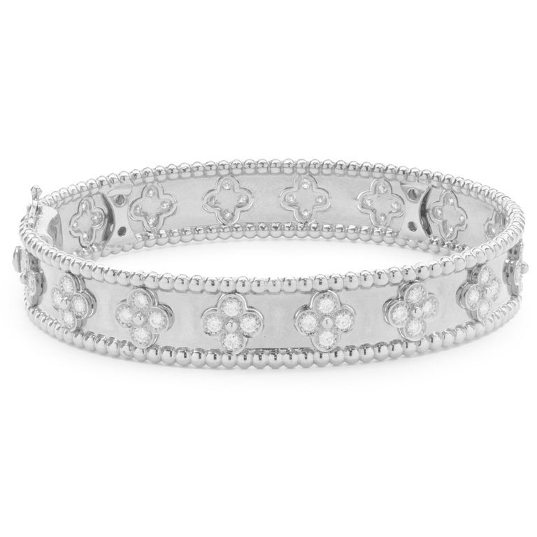 white gold diamond bangle bracelet