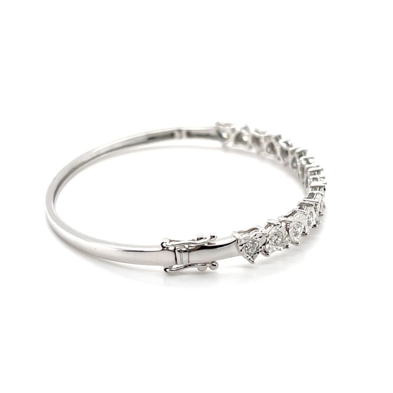 white gold diamond bangle