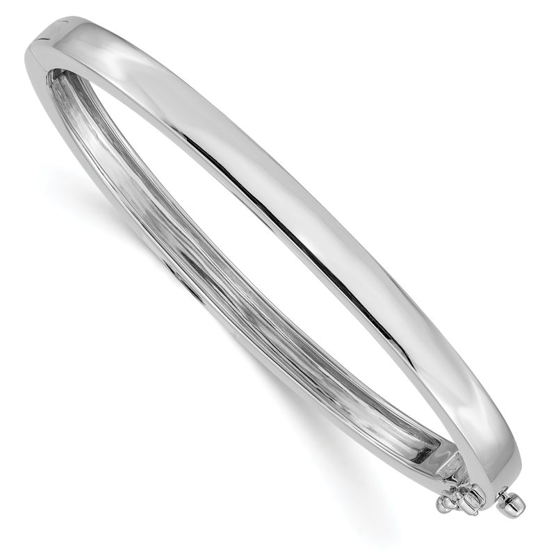 14k white gold bangle bracelet