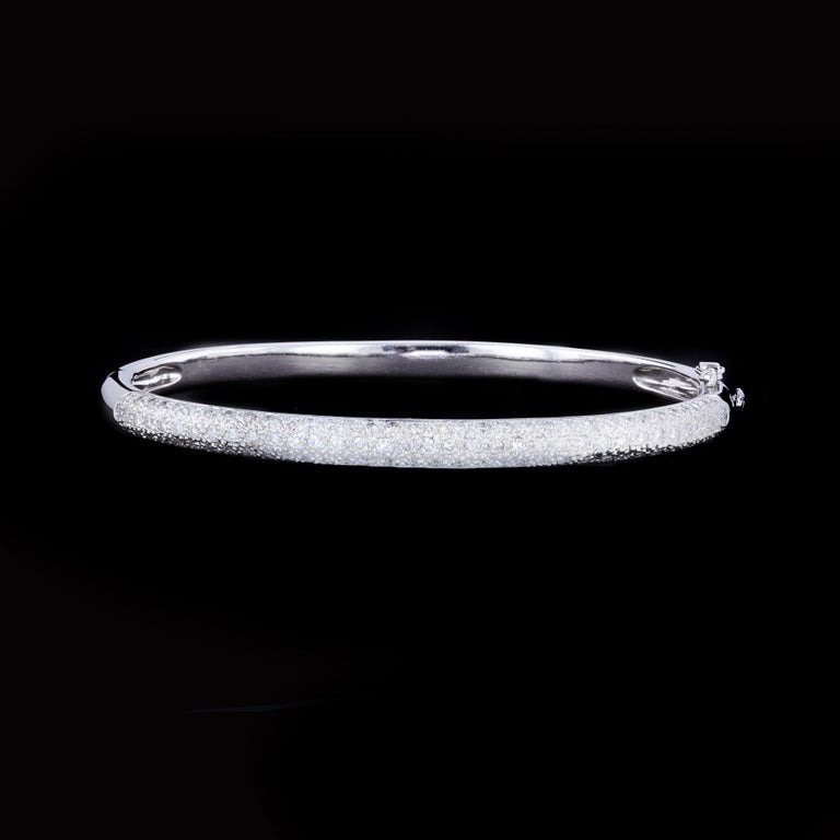 white gold diamond bangle bracelet