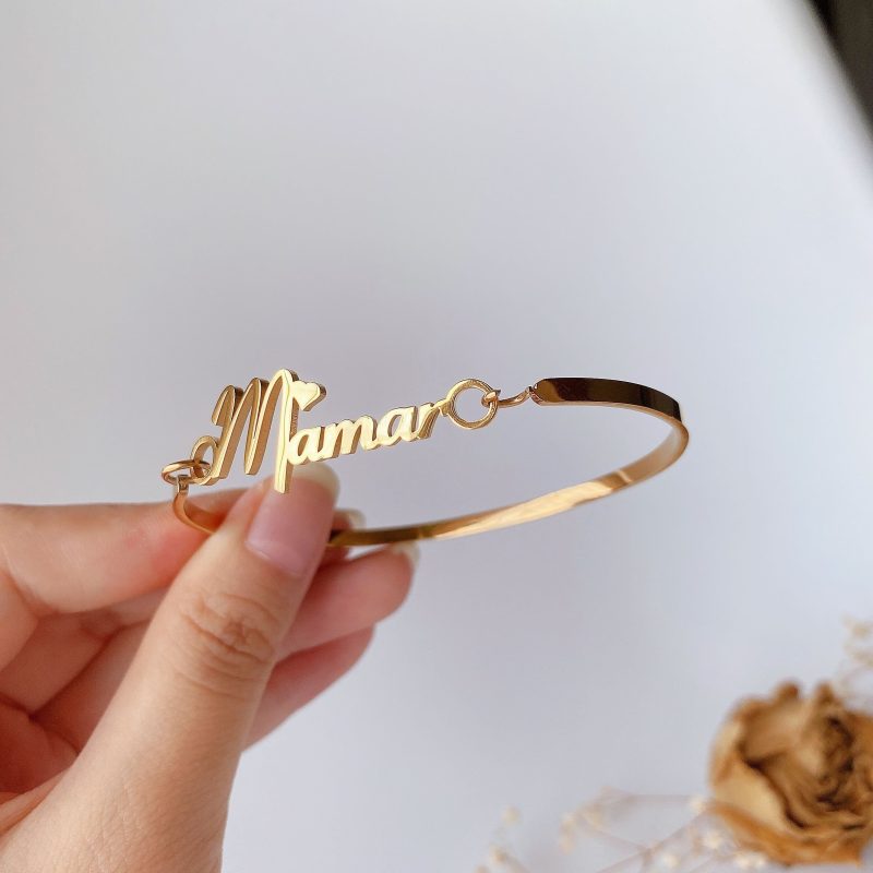personalized bangle bracelet