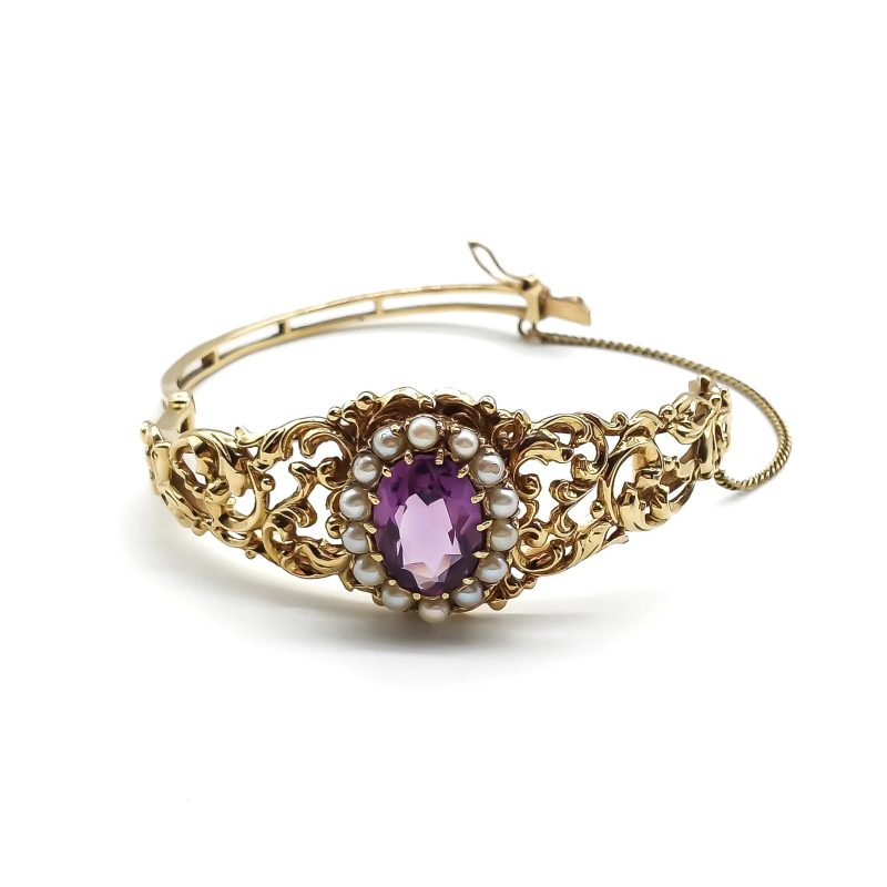 amethyst bangle bracelet