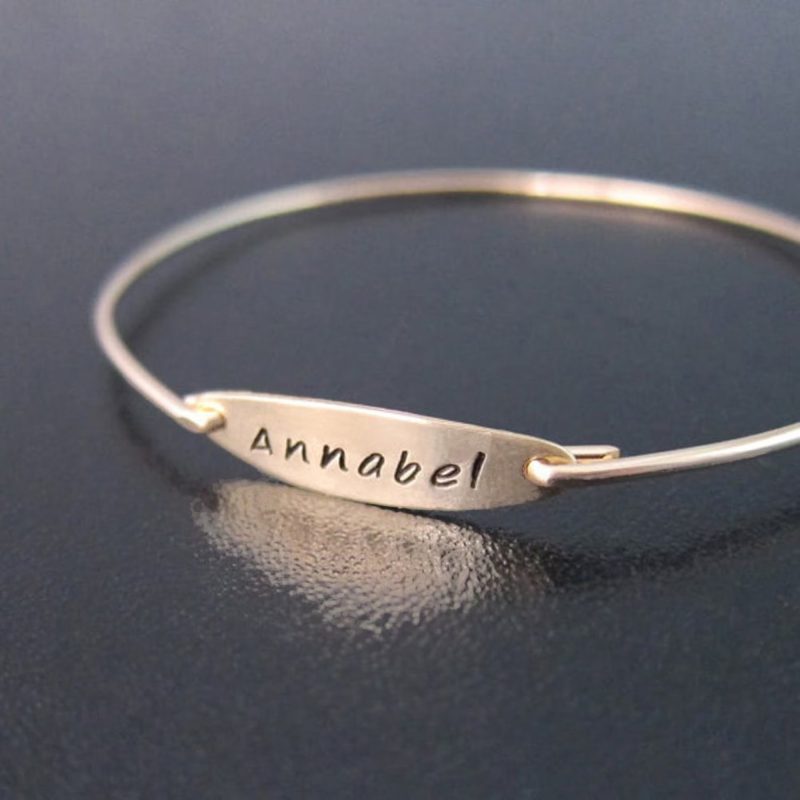 personalized bangle bracelet