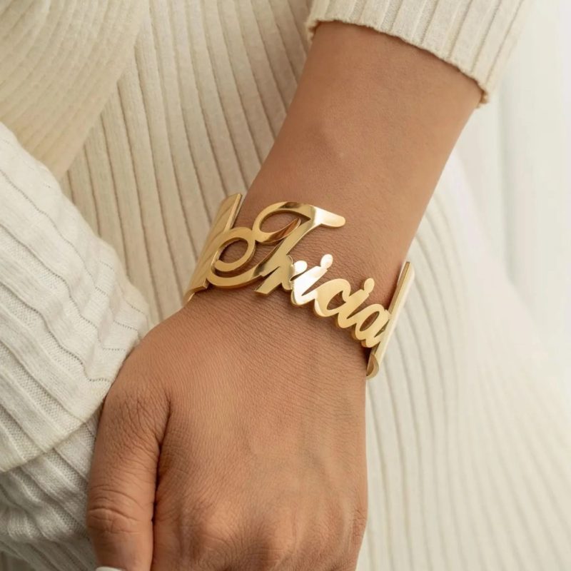 personalized bangle bracelet