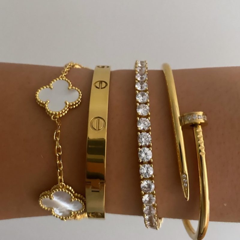 womens gold bangle bracelets