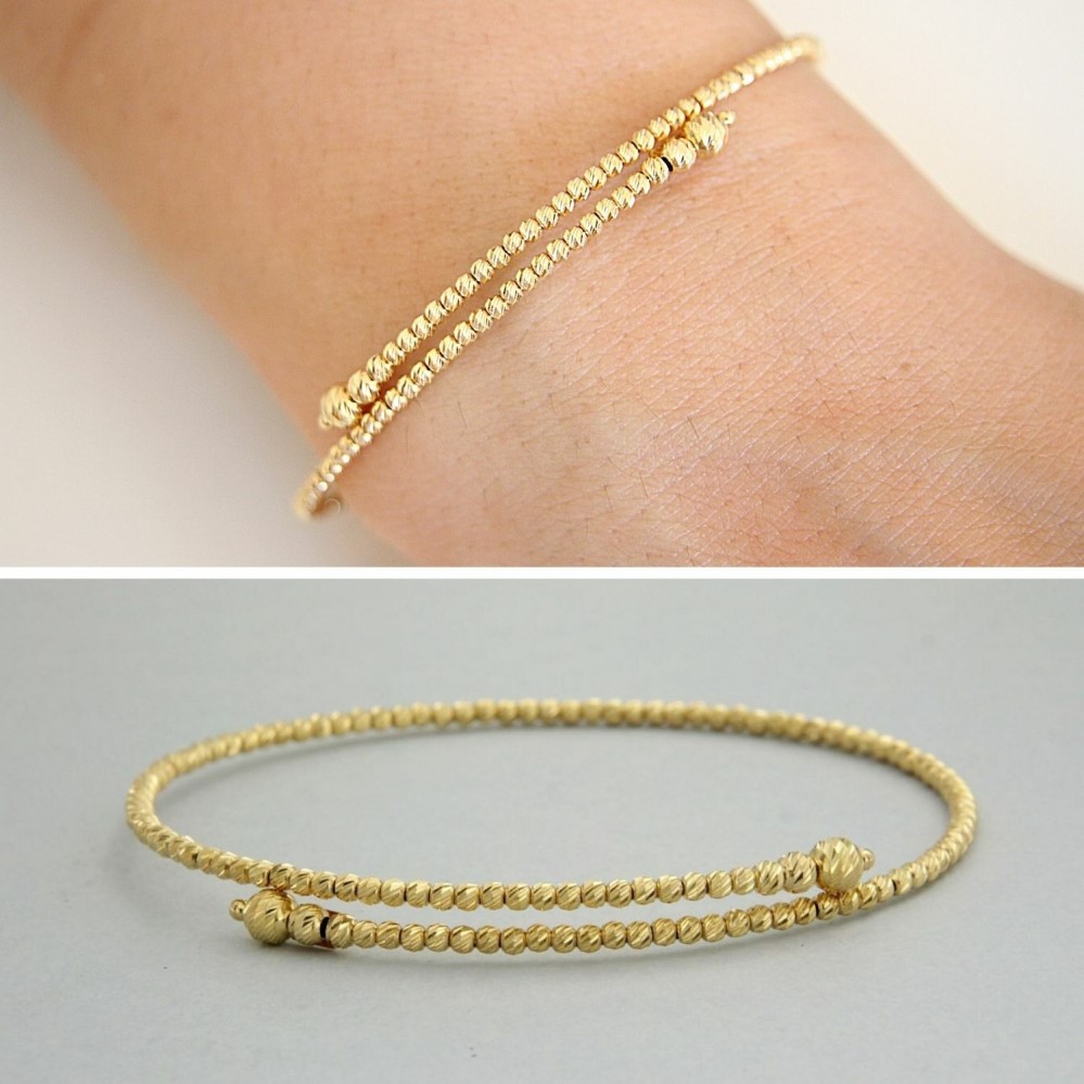 18k solid gold bangle bracelet