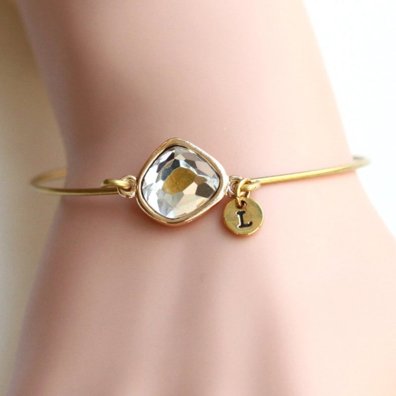 initial bangle bracelet