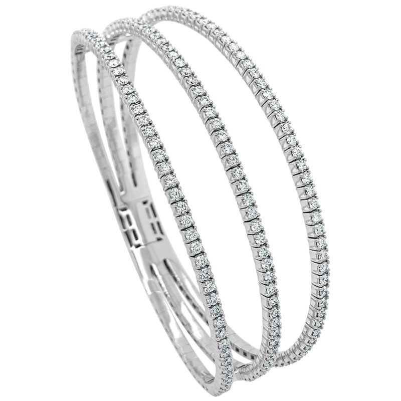 14kt white gold bangle bracelet