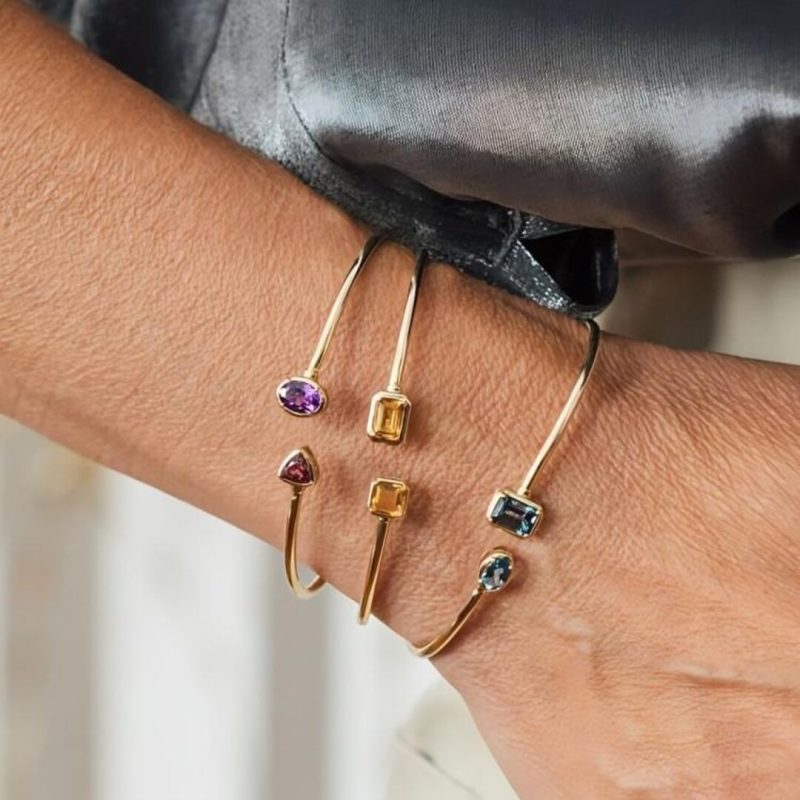birthstone bangle bracelet