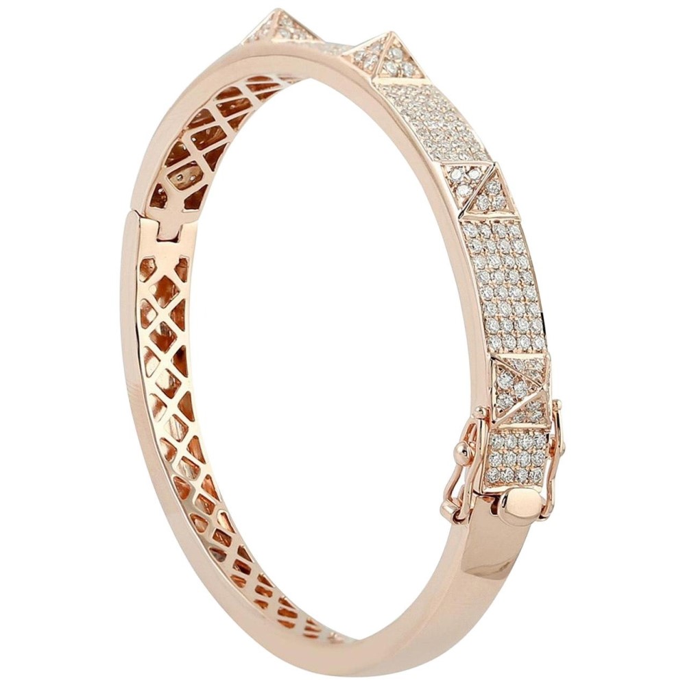 diamond gold bangle bracelet