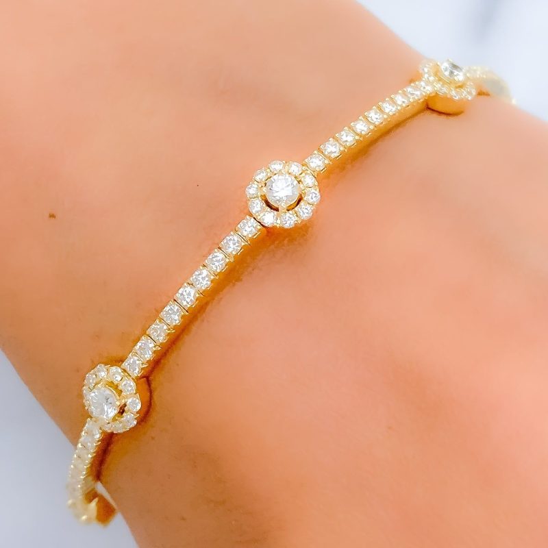 diamond gold bangle bracelet