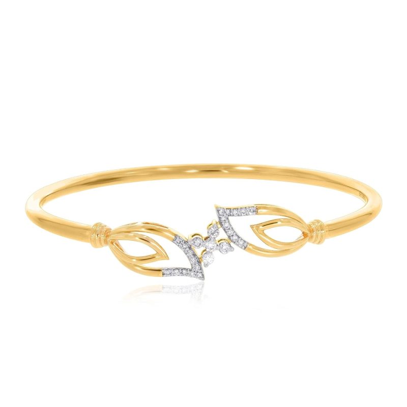 diamond gold bangle bracelet