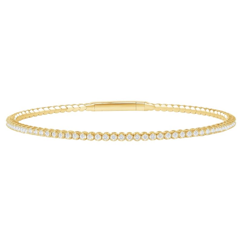 flexible diamond bangle bracelet
