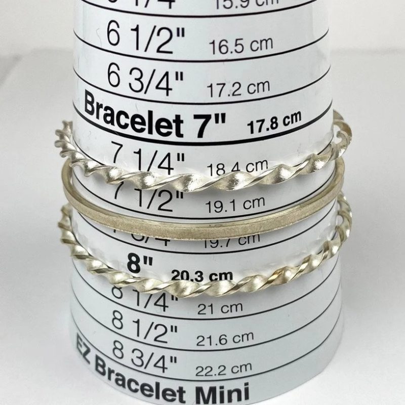 standard bangle size chart cm