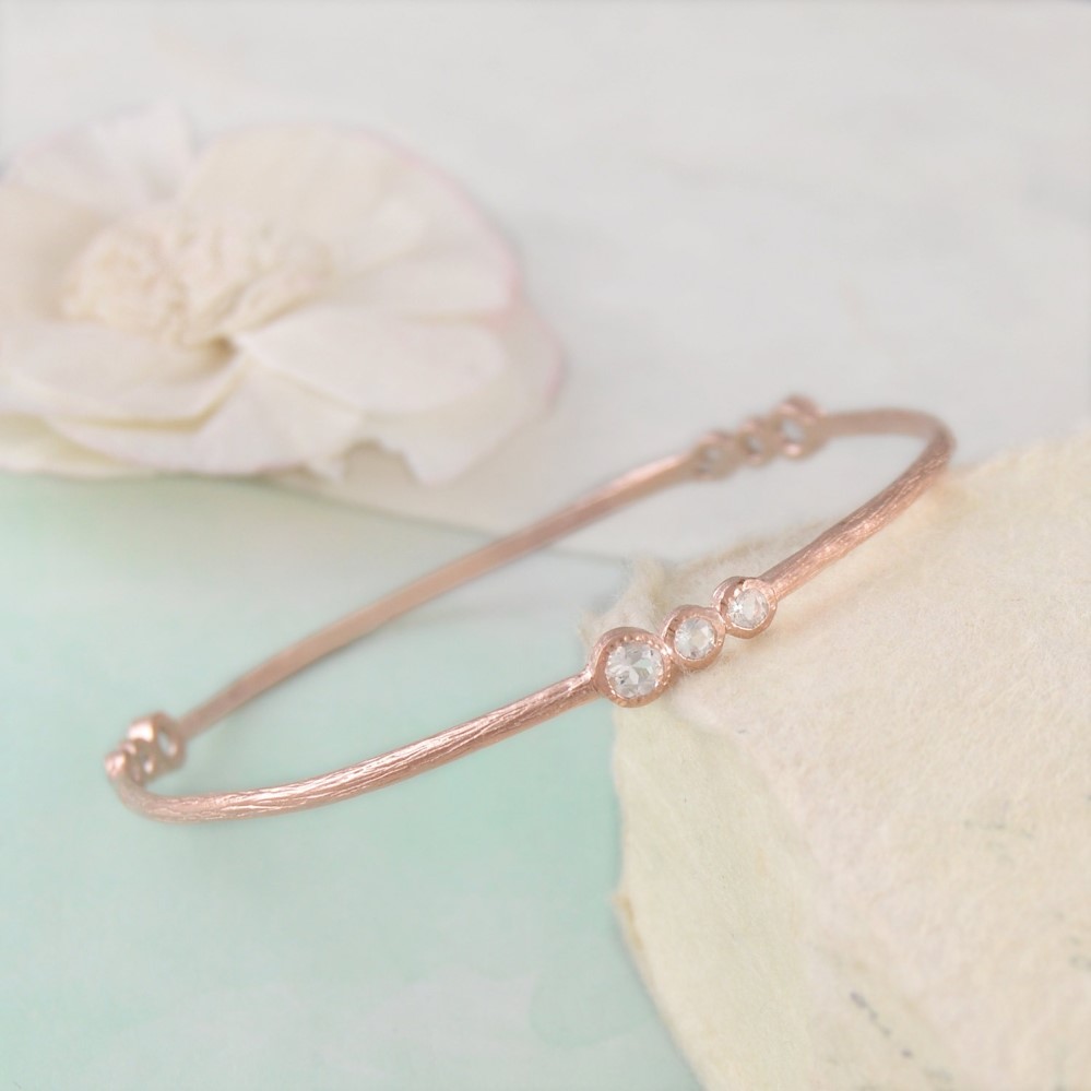 pandora rose gold bangle bracelet