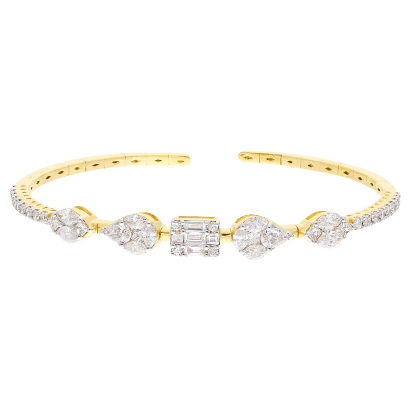 diamond gold bangle bracelet