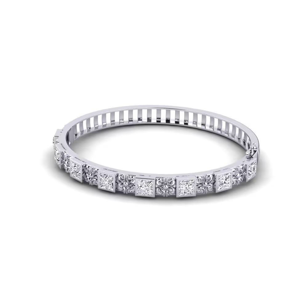 lab grown diamond bangle