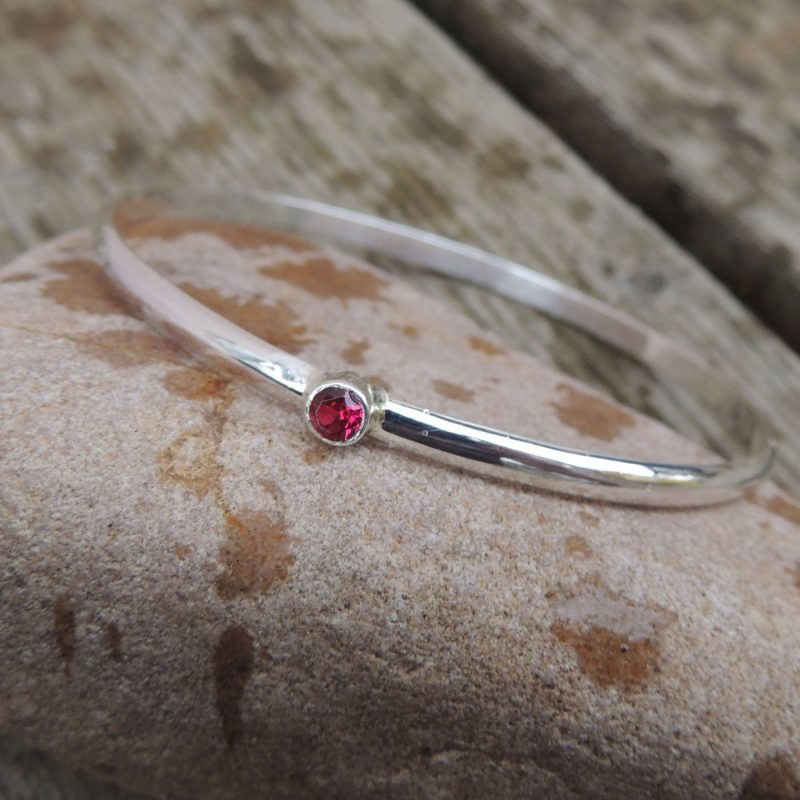 birthstone bangle bracelet