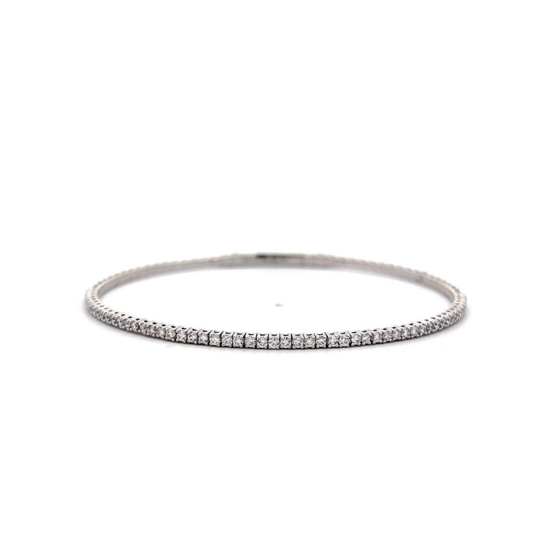 flexible diamond bangle bracelet
