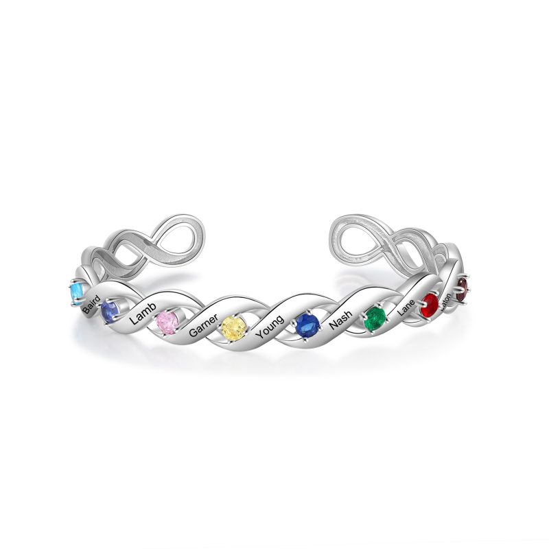 birthstone bangle bracelet