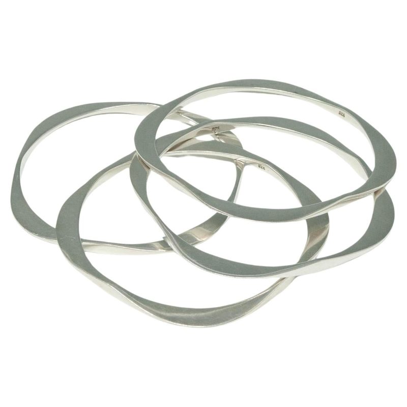 bangle bracelets silver