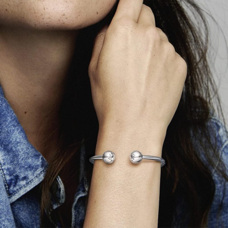 pandora silver bangle