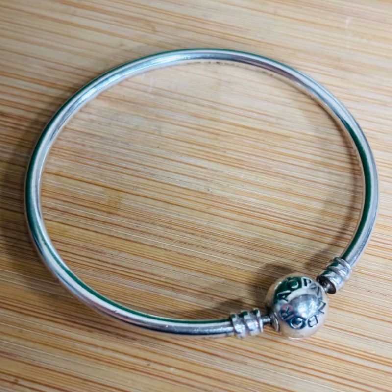 pandora silver bangle