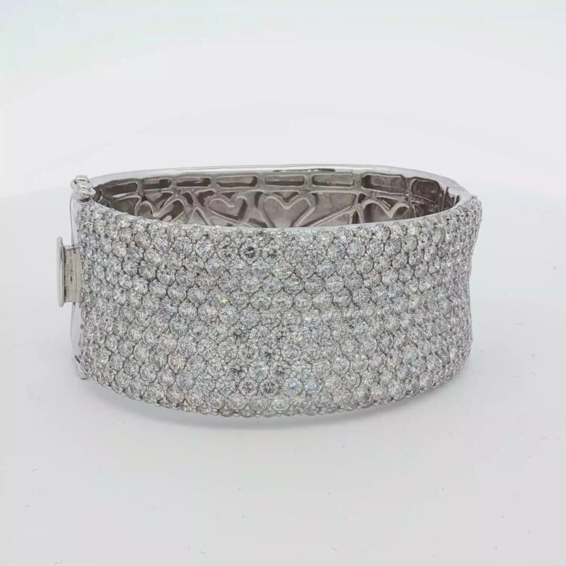 silver diamond bangle bracelet