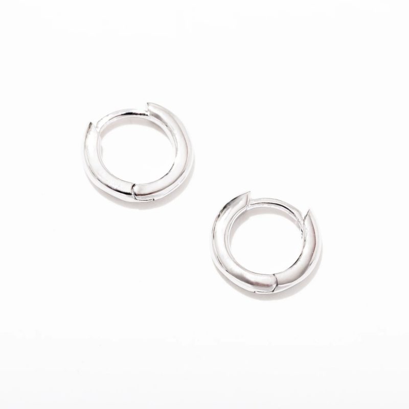 silver hoop earrings