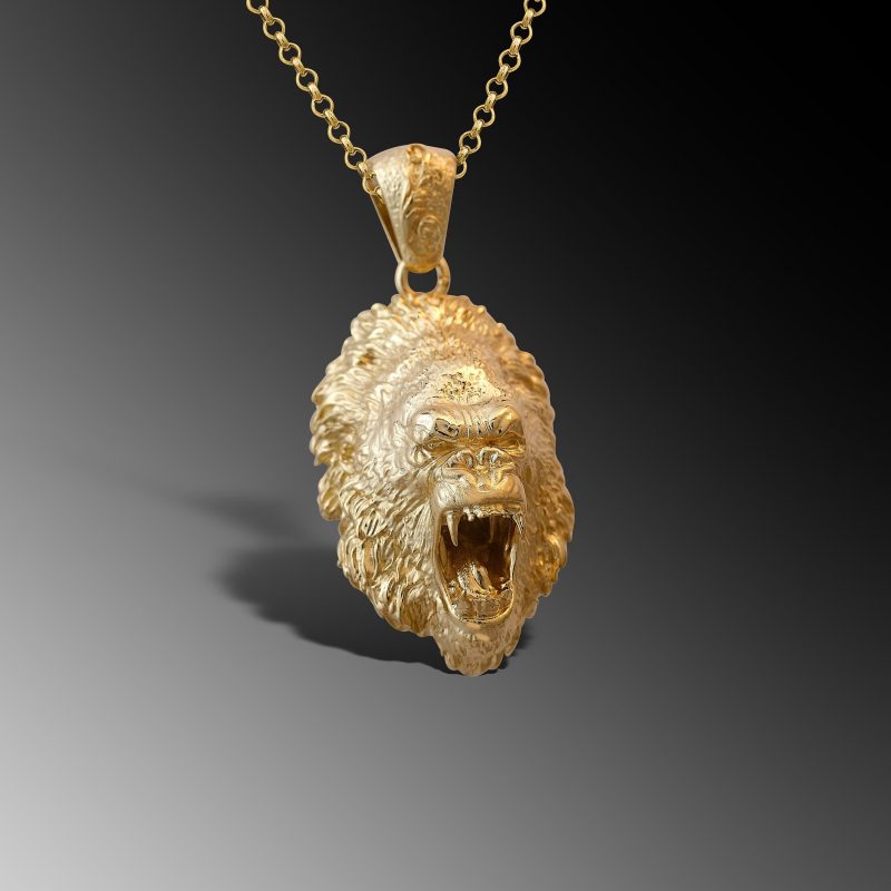 gold gorilla pendant