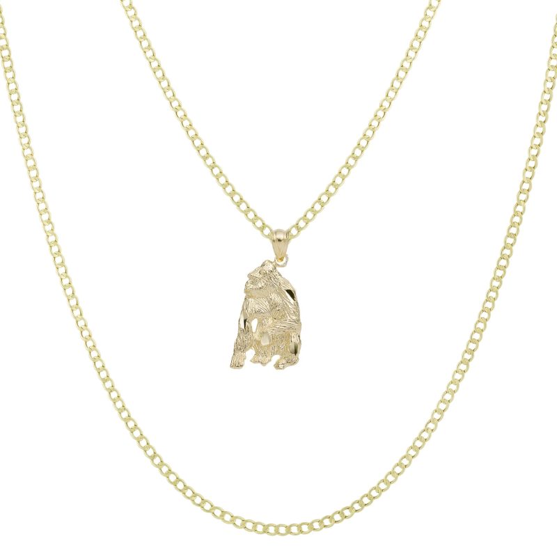 gold gorilla pendant