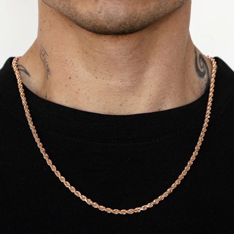 rose gold mens chain