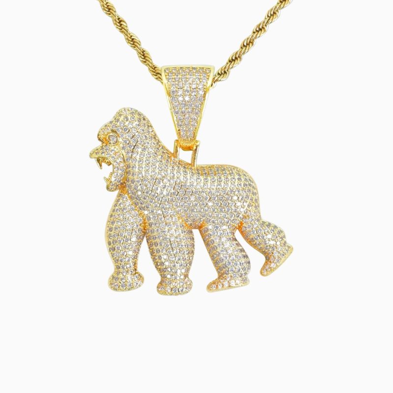 gold gorilla pendant