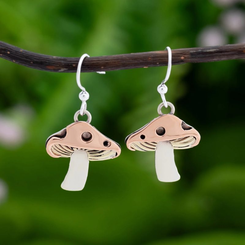 mushroom earrings