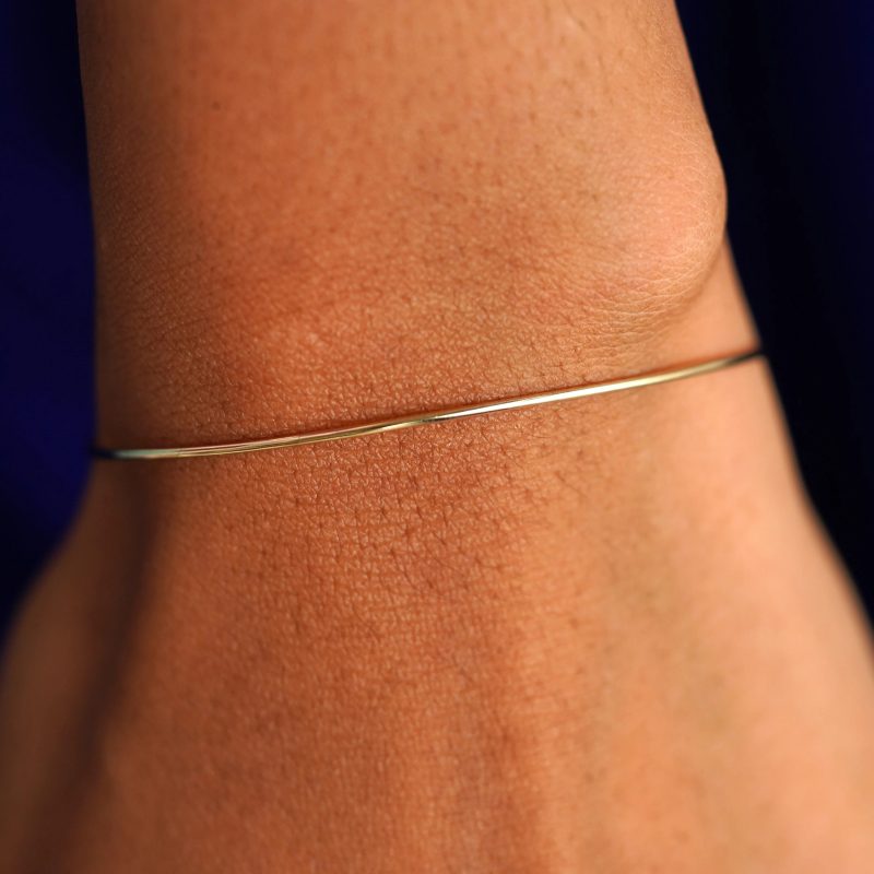 14k solid gold bangle bracelet